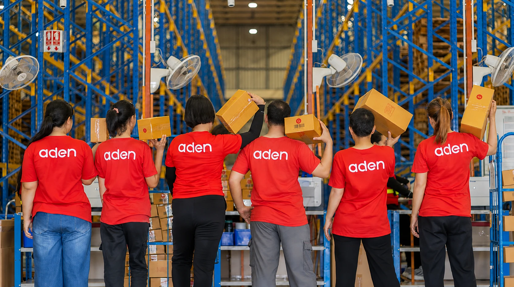 ทีม Aden ในคลังสินค้า